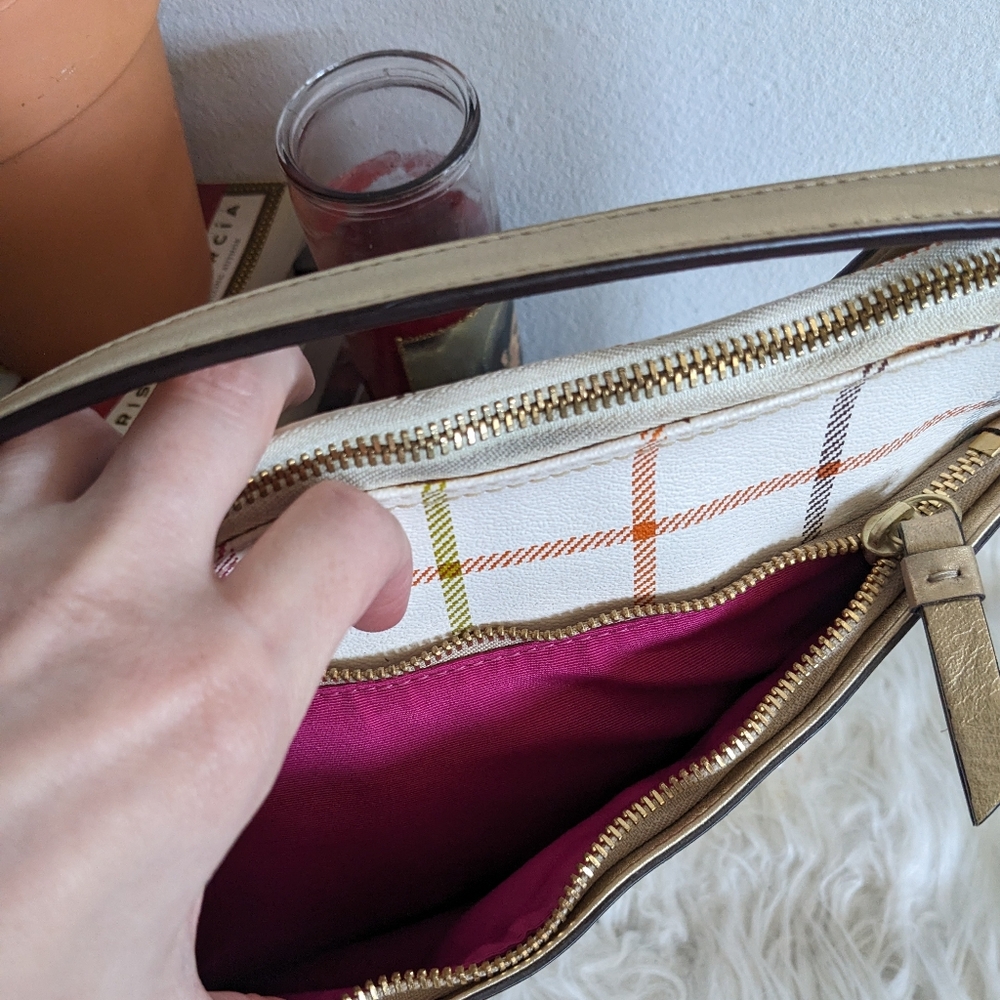 Vintage Coach Tattersall Rainbow Grid Crossbody Purse NOK 1173-F19175 - Picture 13 of 15